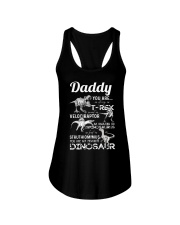 DAD - WHITE LETTERS IN BLACK - FAVORITE DINOSAUR Ladies Flowy Tank thumbnail