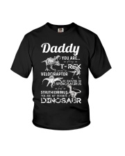 DAD - WHITE LETTERS IN BLACK - FAVORITE DINOSAUR Youth T-Shirt thumbnail