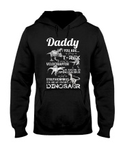 DAD - WHITE LETTERS IN BLACK - FAVORITE DINOSAUR Hooded Sweatshirt thumbnail