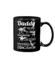 DAD - WHITE LETTERS IN BLACK - FAVORITE DINOSAUR Mug thumbnail