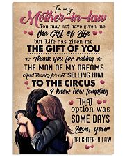 TO MY MOTHER-IN-LAW - CIRCUS 16x24 Poster front