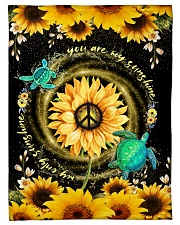 TURTLE - SUNFLOWER - YOU ARE MY SUNSHINE Small Fleece Blanket - 30" x 40" front