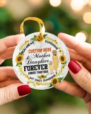 Mom - You Are My Sunshine - Personalized Circle ornament - single (porcelain) aos-circle-ornament-single-porcelain-lifestyles-08