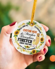 Mom - You Are My Sunshine - Personalized Circle ornament - single (porcelain) aos-circle-ornament-single-porcelain-lifestyles-09
