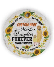 Mom - You Are My Sunshine - Personalized Circle Ornament (Wood tile