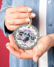 Husband and Wife - Dragon - When I Tell You I Love Circle ornament - single (porcelain) aos-circle-ornament-single-porcelain-lifestyles-01