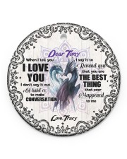 Husband and Wife - Dragon - When I Tell You I Love Circle ornament - single (porcelain) front