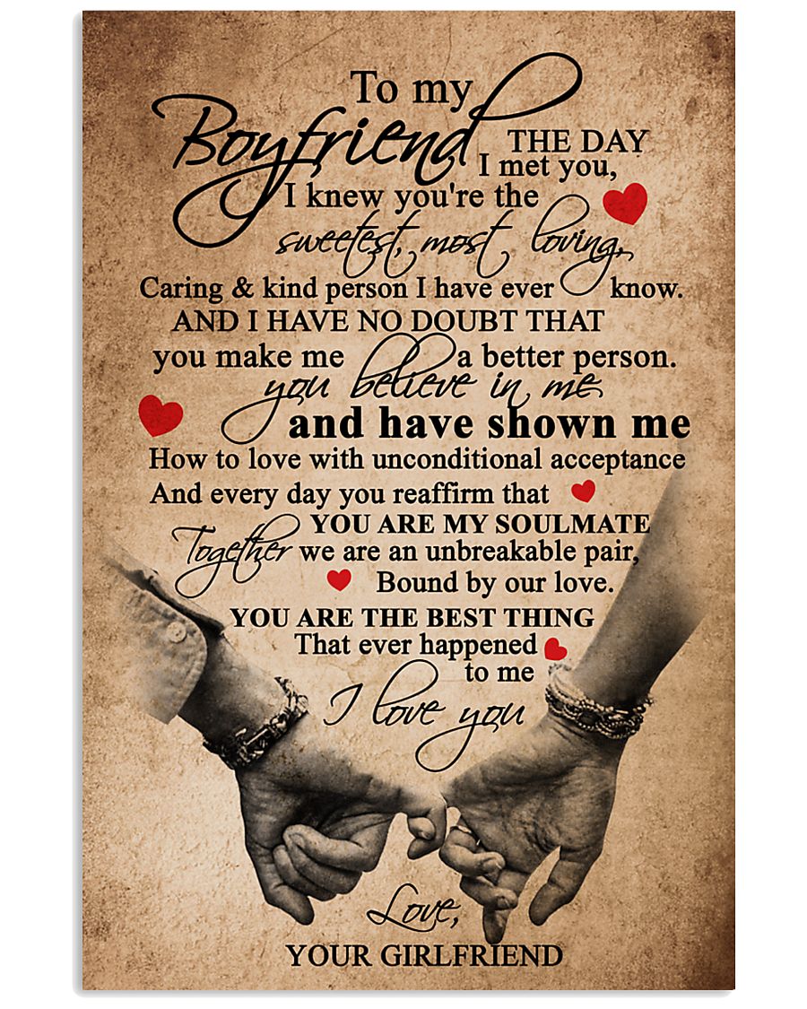 TO MY BOYFRIEND 16x24 Poster