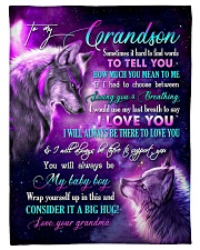 Grandma to Grandson - Use My Last Breath To Say Small Fleece Blanket - 30" x 40" front