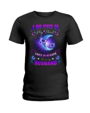 Angel Husband - Butterfly - My Heart Ladies T-Shirt tile