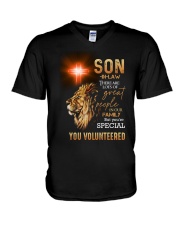 Son-in-law - Lion - You Volunteered - T-Shirt V-Neck T-Shirt tile
