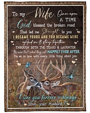 To My Wife - I Became Yours And You Became Mine Large Fleece Blanket - 60" x 80" front