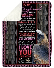 TO MY BOYFRIEND Large Sherpa Fleece Blanket - 60" x 80" thumbnail