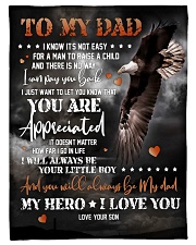 To My Dad - Eagle - Fleece Blanket Small Fleece Blanket - 30" x 40" front