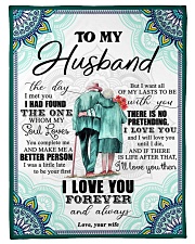 To My Husband - Mandala - The Day I Met You Fleece Blanket tile
