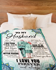 To My Husband - Mandala - The Day I Met You Large Fleece Blanket - 60" x 80" aos-coral-fleece-blanket-60x80-lifestyle-front-02