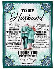To My Husband - Mandala - The Day I Met You Large Fleece Blanket - 60" x 80" front