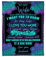 To Wife - Even When I'm Not Close By Small Fleece Blanket - 30" x 40" front