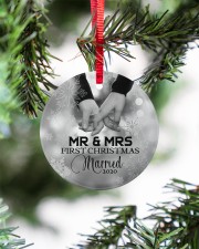 To My Wife - Mr And Mrs First Christmas Married Circle ornament - single (porcelain) aos-circle-ornament-single-porcelain-lifestyles-07