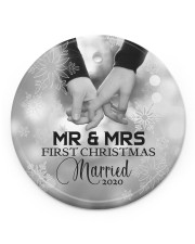 To My Wife - Mr And Mrs First Christmas Married Circle ornament - single (porcelain) front