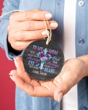 To My Mom - Personalized Circle ornament - single (porcelain) aos-circle-ornament-single-porcelain-lifestyles-01