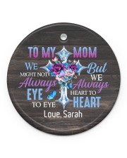 To My Mom - Personalized Circle ornament - single (porcelain) front