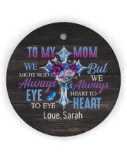 To My Mom - Personalized Circle Ornament (Wood tile