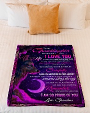 To Granddaughter - I Am So Proud Of You Small Fleece Blanket - 30" x 40" aos-coral-fleece-blanket-30x40-lifestyle-front-04