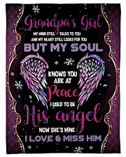 Angel Grandpa - My Mind Still Talks To You Small Fleece Blanket - 30" x 40" front
