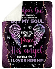 Angel Grandpa - My Mind Still Talks To You Sherpa Fleece Blanket tile