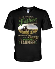 Father farmer V-Neck T-Shirt tile