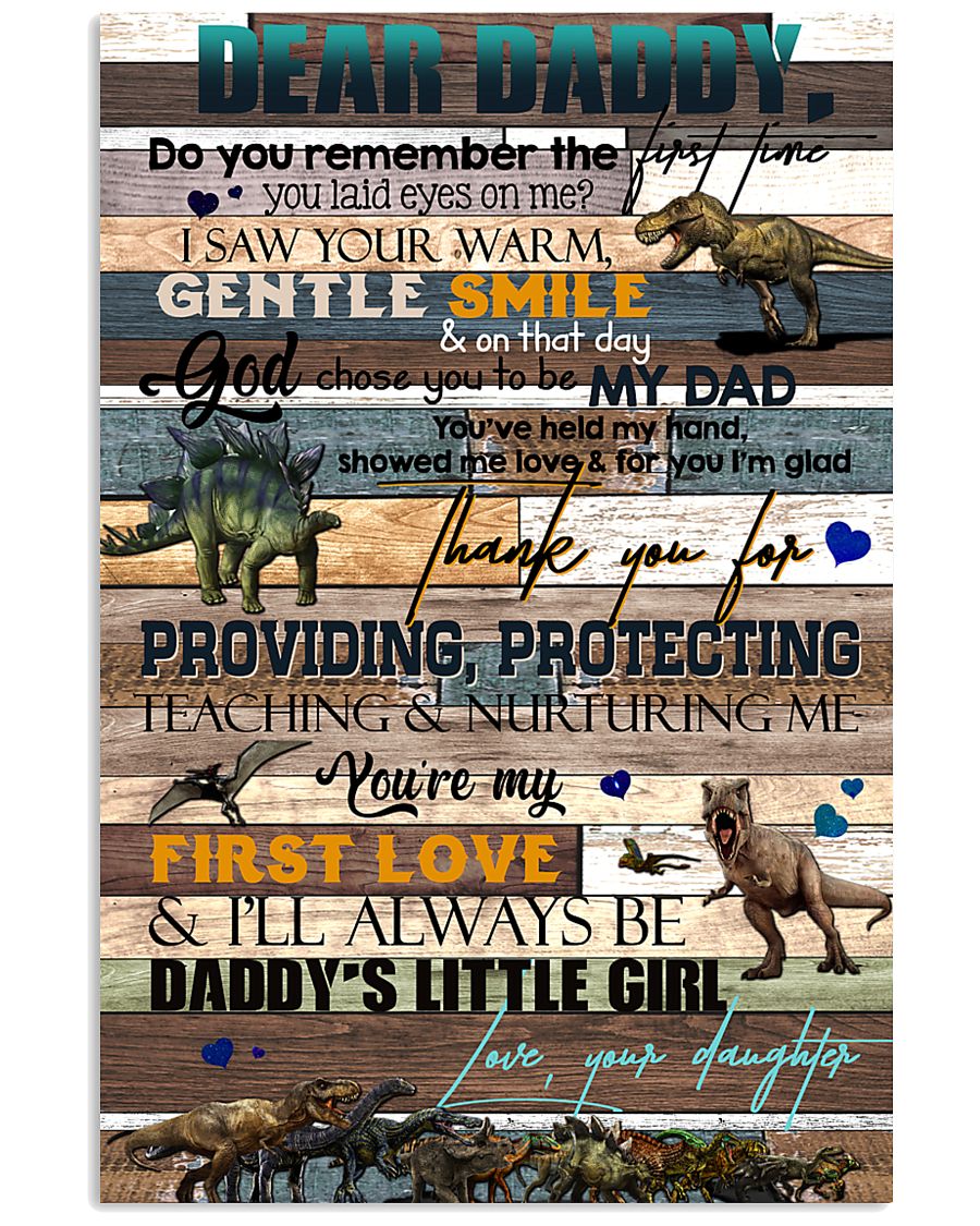 DEAR DADDY - DINOSAUR - THANK YOU 16x24 Poster