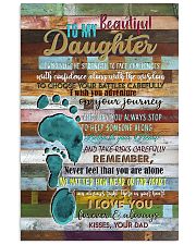 To My Daughter - Footprints - Canvas Vertical Poster tile