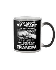 Granddaughter and Grandson - God Knew My Heart Color Changing Mug tile