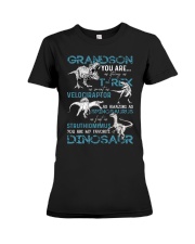 GRANDMA TO GRANDSON - DINOS - FAVORITE Premium Fit Ladies Tee thumbnail