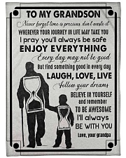 Grandpa to Grandson - Laugh Love Live Large Fleece Blanket - 60" x 80" front