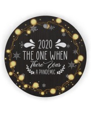 Christmas - Virus Corona - 2020 Circle Ornament (Wood tile
