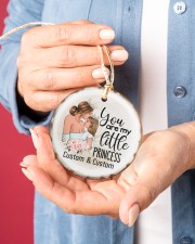 Daughter - You Are My Little Princess Personalized Circle ornament - single (porcelain) aos-circle-ornament-single-porcelain-lifestyles-01
