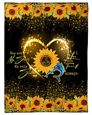 DOLPHIN - SUNFLOWER - YOU ARE MY SUNSHINE Small Fleece Blanket - 30" x 40" front