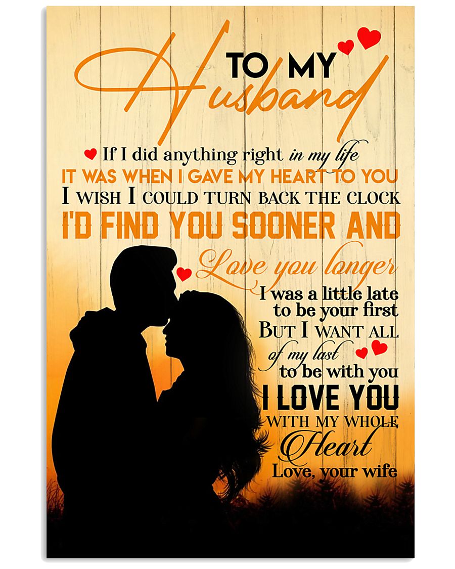 TO MY HUSBAND - COUPLE - I LOVE YOU 16x24 Poster