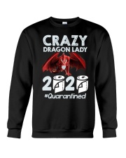 T-SHIRT - CRAZY LADY - DRAGON Crewneck Sweatshirt thumbnail