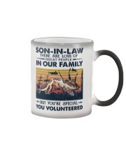 SON-IN-LAW - TURTLE - VINTAGE - YOU VOLUNTEERED Color Changing Mug tile