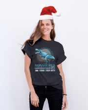 T-SHRT - TO BOYS - T REX - HAVE TWO TITLES Classic T-Shirt lifestyle-holiday-crewneck-front-1