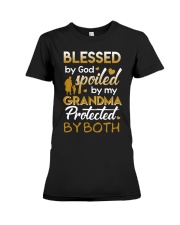 BLESSED BY GOD SPOILED BY MY GRANDMA Premium Fit Ladies Tee thumbnail