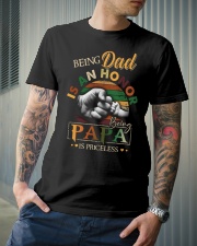 BEING DAD IS HONOR- PAPA IS PRICELESS Classic T-Shirt lifestyle-mens-crewneck-front-6