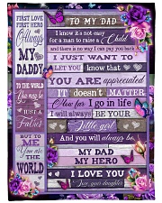 To My Dad - Fleece Blanket Large Fleece Blanket - 60" x 80" front
