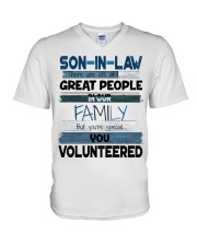 T-SHIRT - SON-IN-LAW - VINTAGE - YOU VOLUNTEERED V-Neck T-Shirt tile