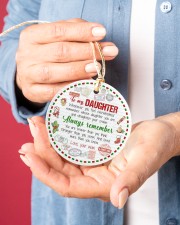 To My Daughter - Whenever Your Journey Circle ornament - single (porcelain) aos-circle-ornament-single-porcelain-lifestyles-01
