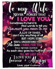 TO MY WIFE Fleece Blanket tile