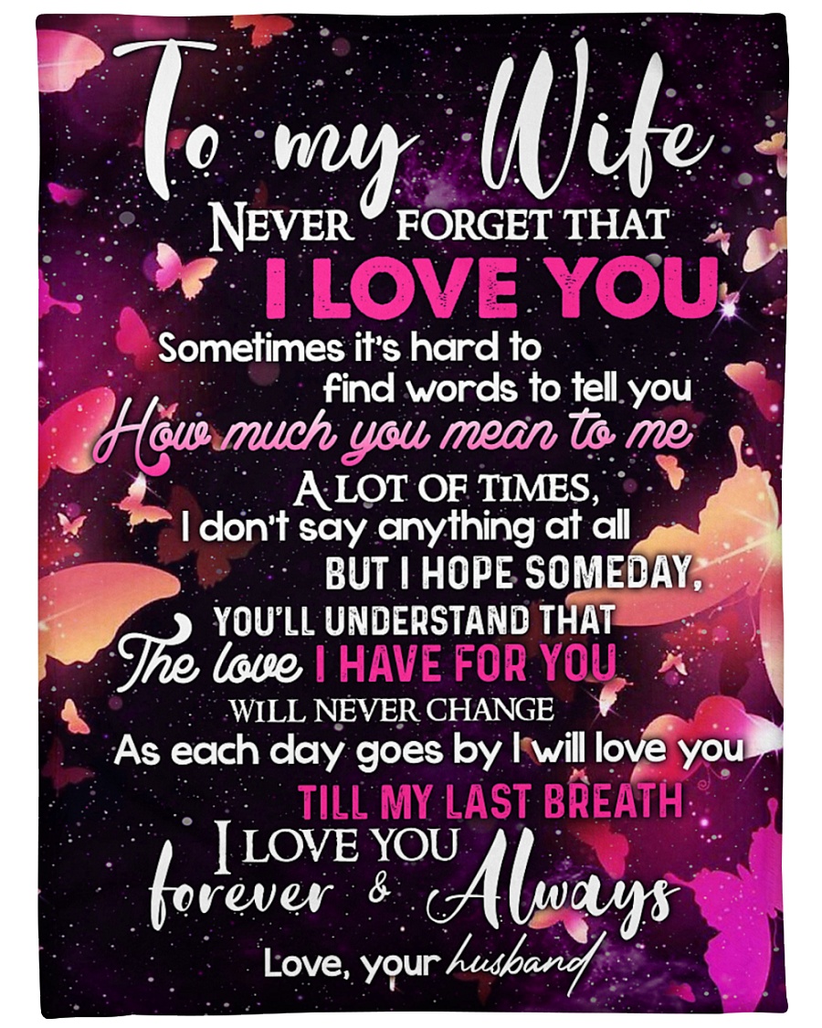 TO MY WIFE Large Fleece Blanket - 60" x 80"